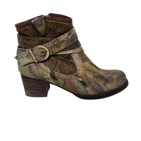 L'Artiste Spring Step Shazzam Leather Ankle Boots 5.5-6 - Picture 3 of 8